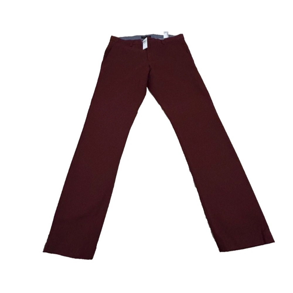Men Dead Stock Banana Republic Fulton Skinny Chino Burgundy Size 33x32